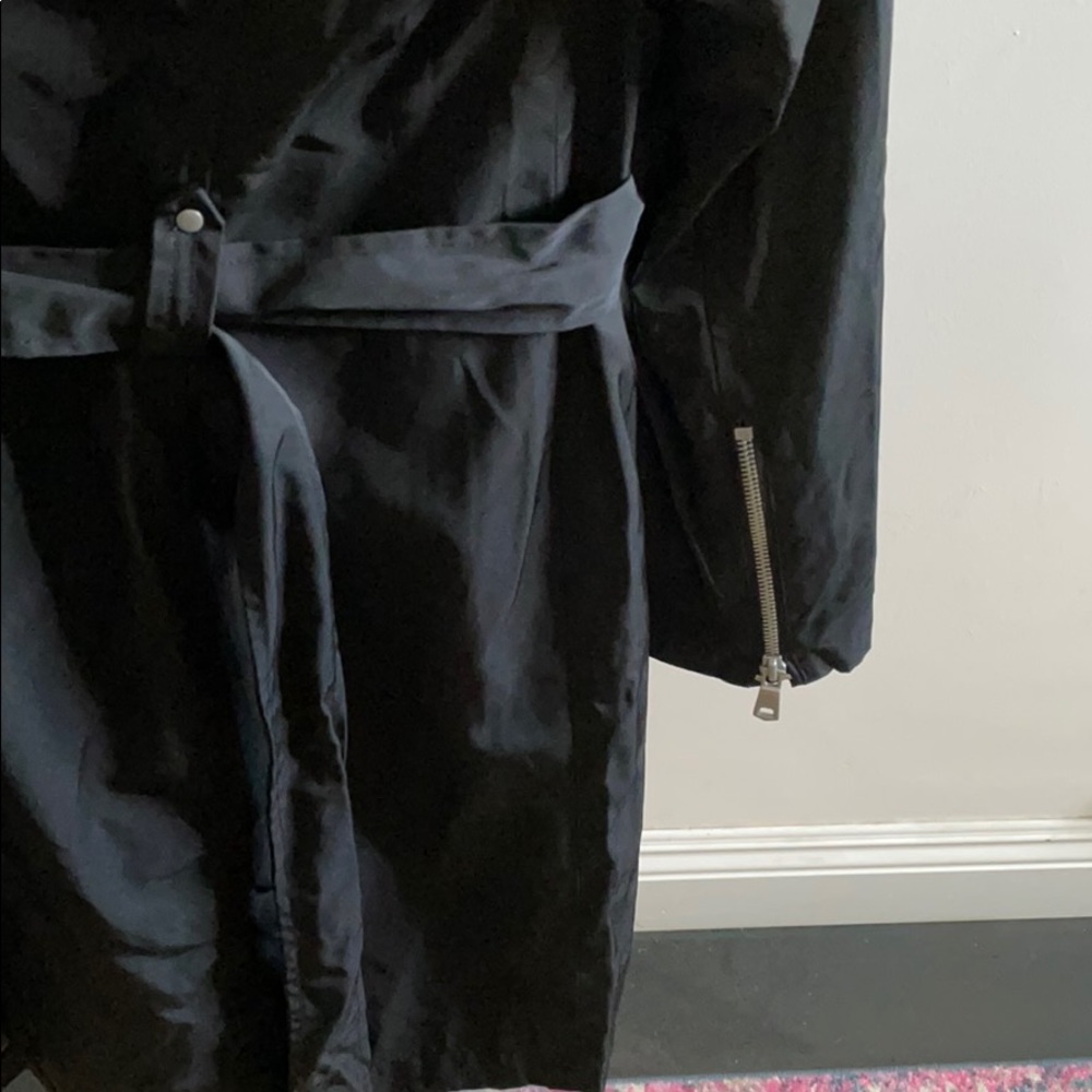 Avec Les Filles Long Black Rain Jacket - Picture 10 of 10